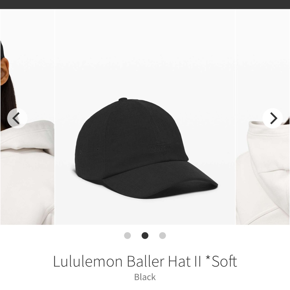 Lululemon Baller Hat II *Soft Black - Picture 6 of 7